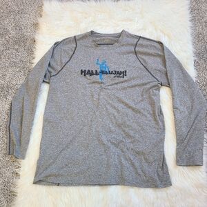 Asics Gray Long Sleeve Running Dri-Fit Shirt